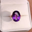 14K GOLD 8.10 CTW NATURAL AMETHYST & DIAMOND RING