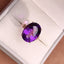 14K GOLD 8.10 CTW NATURAL AMETHYST & DIAMOND RING