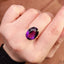 14K GOLD 8.10 CTW NATURAL AMETHYST & DIAMOND RING