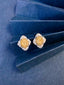 14K GOLD 2.30 CTW NATURAL YELLOW DIAMOND & DIAMOND EARRINGS