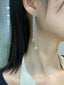 14K GOLD 10.04 CTW NATURAL AQUAMARINE & TOPAZ EARRINGS