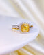 GIA CERTIFIED 14K GOLD 1.46 CTW NATURAL YELLOW DIAMOND & DIAMOND RING