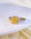 GIA CERTIFIED 14K GOLD 1.46 CTW NATURAL YELLOW DIAMOND & DIAMOND RING