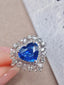 14K GOLD 2.18 CTW NATURAL SAPPHIRE & DIAMOND RING