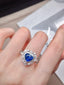 14K GOLD 2.18 CTW NATURAL SAPPHIRE & DIAMOND RING