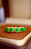 14K GOLD 1.14 CTW NATURAL EMERALD & DIAMOND RING