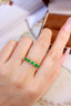 14K GOLD 1.14 CTW NATURAL EMERALD & DIAMOND RING