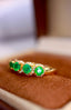 14K GOLD 1.14 CTW NATURAL EMERALD & DIAMOND RING