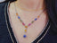 14K GOLD 9.65 CT NATURAL SAPPHIRE & DIAMOND NECKLACE