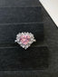 14K GOLD 2.99 CTW VIVID PINK NATURAL MORGANITE & DIAMOND RING