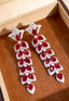 14K GOLD 10.46 CTW NATURAL RUBY & DIAMOND EARRINGS