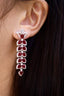 14K GOLD 10.46 CTW NATURAL RUBY & DIAMOND EARRINGS