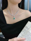 14K GOLD 3.39 CTW VIVID GREEN NATURAL EMERALD & DIAMOND PENDANT( WITHOUT CHAIN )