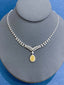 14K GOLD 5.71 CTW NATURAL YELLOW DIAMOND & DIAMOND NECKLACE