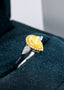 14K GOLD 1.24 CTW NATURAL YELLOW DIAMOND & DIAMOND RING