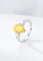 14K GOLD 1.24 CTW NATURAL YELLOW DIAMOND & DIAMOND RING