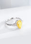 14K GOLD 1.24 CTW NATURAL YELLOW DIAMOND & DIAMOND RING