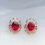 14K GOLD 1.50 CT NATURAL TOURMALINE & DIAMOND EARRINGS