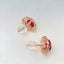 14K GOLD 1.50 CT NATURAL TOURMALINE & DIAMOND EARRINGS