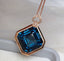 14K GOLD 17.60 CT NATURAL TOPAZ & DIAMOND PENDANT( WITHOUT CHAIN )