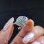 GIA CERTIFIED 14K GOLD 1.13 CTW NATURAL GREEN DIAMOND & DIAMOND RING