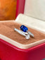 14K GOLD 1.03 CTW NATURAL SAPPHIRE & DIAMOND RING