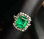 14K GOLD 4.07 CTW VIVID GREEN NATURAL EMERALD & DIAMOND RING/PENDANT( WITHOUT CHAIN )