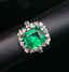 14K GOLD 4.07 CTW VIVID GREEN NATURAL EMERALD & DIAMOND RING/PENDANT( WITHOUT CHAIN )