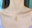 GIA CERTIFIED 14K GOLD 1.90 CTW NATURAL YELLOW DIAMOND & DIAMOND NECKLACE