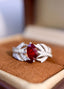 14K GOLD 1.18 CTW NATURAL RUBY & DIAMOND RING