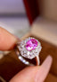 14K GOLD 2.16 CTW NATURAL PADPARADSCHA SAPPHIRE & DIAMOND RING