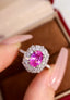 14K GOLD 2.16 CTW NATURAL PADPARADSCHA SAPPHIRE & DIAMOND RING