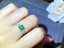 14K GOLD 1.01 CTW VIVID GREEN NATURAL EMERALD & DIAMOND RING