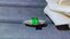 14K GOLD 1.01 CTW VIVID GREEN NATURAL EMERALD & DIAMOND RING