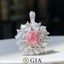 GIA CERTIFIED 14K GOLD 1.58 CTW NATURAL PINK DIAMOND & DIAMOND RING/PENDANT( WITHOUT CHAIN )