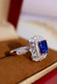 14K GOLD 2.34 CTW VIVID BLUE NATURAL SAPPHIRE & DIAMOND RING