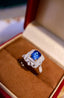 14K GOLD 2.34 CTW VIVID BLUE NATURAL SAPPHIRE & DIAMOND RING