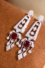 14K GOLD 2.54 CTW VIVID RED NATURAL RUBY & DIAMOND EARRINGS