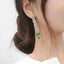 14K GOLD 11.95 CTW VIVID GREEN NATURAL EMERALD & DIAMOND EARRINGS