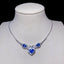 14K GOLD 8.24 CTW NATURAL SAPPHIRE & DIAMOND NECKLACE