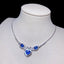 14K GOLD 8.24 CTW NATURAL SAPPHIRE & DIAMOND NECKLACE