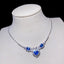 14K GOLD 8.24 CTW NATURAL SAPPHIRE & DIAMOND NECKLACE