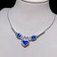 14K GOLD 8.24 CTW NATURAL SAPPHIRE & DIAMOND NECKLACE