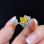 GIA CERTIFIED 14K GOLD 2.03 CTW NATURAL YELLOW DIAMOND & DIAMOND RING