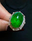 14K GOLD 8.6 CT VIVID GREEN NATURAL EMERALD & DIAMOND RING/PENDANT( WITHOUT CHAIN )