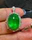 14K GOLD 8.6 CT VIVID GREEN NATURAL EMERALD & DIAMOND RING/PENDANT( WITHOUT CHAIN )