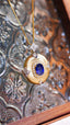 14K GOLD 1.30 CTW NATURAL SAPPHIRE & DIAMOND PENDANT( WITHOUT CHAIN )