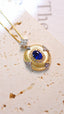 14K GOLD 1.30 CTW NATURAL SAPPHIRE & DIAMOND PENDANT( WITHOUT CHAIN )