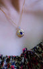 14K GOLD 1.30 CTW NATURAL SAPPHIRE & DIAMOND PENDANT( WITHOUT CHAIN )