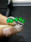 14K GOLD 2 CT VIVID GREEN NATURAL EMERALD & DIAMOND RING